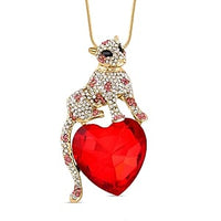 Multi Color Austrian Crystal Necklace (28-30 Inches) in Goldtone
