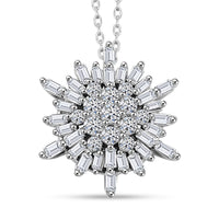 Luxuriant Lab Grown Diamond G VS2 1.00 ctw Pendant Necklace 18 Inches in Sterling Silver