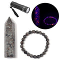 Yooperlite Point (3.5-3.9 Inches) and Beaded 8mm Stretch Bracelet 535.00 ctw - Sticky add to cart bar