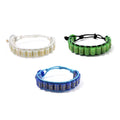Set of 3 Natural Jade, Blue and Green Jade (D) 645.00 ctw Fengshui Prayer Wheel Cord Bracelet (6.0-9.0In) - Sticky add to cart bar