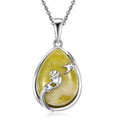 Connemara Marble 12.35 ctw Claddagh Pendant in Platinum Over Sterling Silver with Stainless Steel Necklace 20 Inches - Sticky add to cart bar