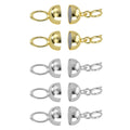 Set of 5 - 10K White and Yellow Solid Gold Magnetic Lock (3.90 g) - Sticky add to cart bar