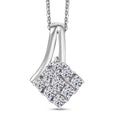 Luxuriant Lab Grown Diamond G-H SI 0.30 ctw Pendant Necklace in Rhodium Over Sterling Silver 20 Inches - Sticky add to cart bar