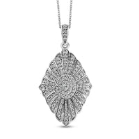 Karis Diamond Accent Kite Pendant Necklace in Platinum Bond, 20 Inches