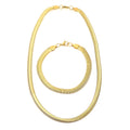 Set of Herringbone Bracelet (7.50In) and Necklace 20 Inches in ION Plated Yellow Gold Stainless Steel - Sticky add to cart bar