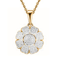 Karis Diamond Pendant in 18K Yellow Gold Plated with Stainless Steel Necklace 20 Inches - Sticky add to cart bar