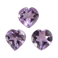 AA Rose De France Amethyst Set of 3 (Hrt 7 mm) 3.06 ctw Loose Gemstone - Sticky add to cart bar