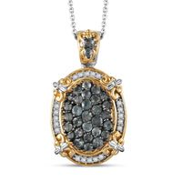 06th Apr TLV Narsipatnam Alexandrite, White Zircon Pendant Necklace (20 Inches) in 18K Vermeil YG and Rhodium Over Sterling Silver 1.40 ctw