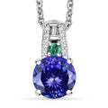 Luxoro AAA Tanzanite, Boyaca Colombian Emerald and Diamond I2 1.70 ctw Ocean Serenade Ring in 10K White Gold (Size 9.0) - Sticky add to cart bar