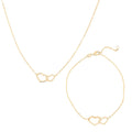 Italian Adjustable Heart Necklace and Bracelet in 10K Yellow Gold 1.42 Grams - Sticky add to cart bar
