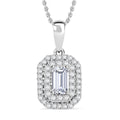 Pendant with Chain (Size 20) in Platinum Over Sterling Silver 0.42 ctw - Sticky add to cart bar