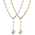 Set of 2 - Heart Necklace in ION Plated YG and Stainless Steel 22 Inches - Sticky add to cart bar