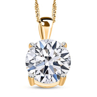 Luxuriant Lab Grown Diamond E-F VS 4.00 ctw Pendant Necklace in 14K Yellow Gold 20 Inches