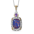 Karis Mojave Purple Turquoise, African Amethyst Pendant in 18K YG Plated and Platinum Bond with Stainless Steel Necklace (20 Inches) 9.30 ctw - Sticky add to cart bar