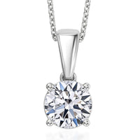 IGI Certified Luxuriant Lab Grown Diamond E-F VS 1.00 ctw Pendant Necklace in Platinum Over Sterling Silver 20 Inches