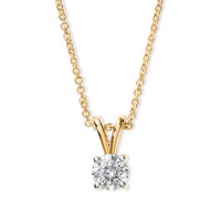 Luxuriant Lab Grown Diamond E-F VS 0.50 ctw Pendant Necklace in 14K Yellow Gold 20 Inches