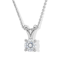 Luxuriant Lab Grown Diamond E-F VS 0.50 ctw Solitaire Pendant Necklace in 950 Platinum 20 Inches