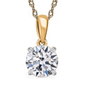 Luxuriant Lab Grown Diamond E-F VS 1.50 ctw Pendant Necklace in 14K Yellow Gold 20 Inches - Sticky add to cart bar