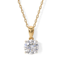 Luxuriant Lab Grown Diamond E-F VS 1.50 ctw Pendant Necklace in 14K Yellow Gold 20 Inches
