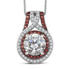Moissanite & Red Sapphire