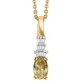Madagascar Yellow Apatite and Diamond 0.50 ctw Pendant Necklace in 18K Vermeil Yellow Gold Over Sterling Silver 20 Inches - Sticky add to cart bar