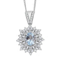 D'Joy Ouro Fino Rubellite, Moissanite Pendant Necklace (18 Inches) in Rhodium Over Sterling Silver 2.60 ctw - Sticky add to cart bar