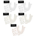 75pcs Set - 25pcs Necklace (18, 20 & 22Inch) and 25pcs Bracelet and 15pcs Hoop Earrings and 10pair Studs in ION Plated YRG and Stainless Steel - Sticky add to cart bar