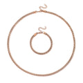 Rope Chain Bracelet (8-10In) and Necklace (24 Inches) in Stainless Steel - Sticky add to cart bar