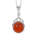 Baltic Amber Pendant Necklace in Sterling Silver 16 Inches - Sticky add to cart bar