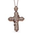 Diamond 1.00 ctw Cross Pendant Necklace in Rhodium Over Sterling Silver 20 Inches - Sticky add to cart bar
