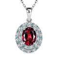 Certified & Appraised Rhapsody AAAA Ouro Fino Rubellite, Paraiba Tourmaline and E-F VS2 Diamond 2.51 ctw Pendant Necklace in 950 Platinum 20 Inches 3.60 Grams - Sticky add to cart bar