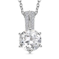 Golconda Topaz Star Brilliance 3.40 ctw Pendant in Platinum Over Sterling Silver with Stainless Steel Necklace 20 Inches - Sticky add to cart bar