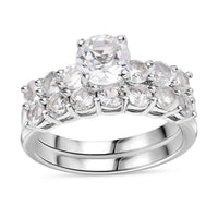 Set of 2 - Golconda Topaz Stackable Ring (Size 5.0) in Platinum Over Sterling Silver 2.75 ctw