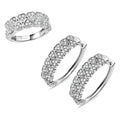 Set of 2 - Karis Golconda Topaz 2.15 ctw Eternal Love Ring (Size 5.0) and Hoop Earrings in Platinum Bond - Sticky add to cart bar