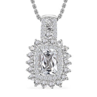 Golconda Topaz 3.10 ctw Royal European Heirlooms Pendant without Chain in Platinum Over Sterling Silver with Stainless Steel Necklace 20 Inches