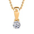 Luxuriant Lab Grown Diamond G-H, SI 0.50 ctw Solitaire Pendant in Platinum Over Sterling Silver (Del. in 12-15 Days) - Sticky add to cart bar