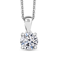 Luxuriant Lab Grown Diamond (E-F, VS) Pendant Necklace (20 Inches) in Rhodium Over Sterling Silver 1.10 ctw