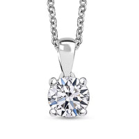 Luxuriant Lab Grown Diamond E-F VS 1.00 ctw Pendant Necklace in 14K White Gold 20 Inches