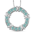 Grandidierite XOXO Pendant Necklace in Rhodium Over Sterling Silver 20 Inches 1.80 ctw - Sticky add to cart bar