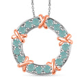 Grandidierite XOXO Pendant Necklace in Rhodium Over Sterling Silver 20 Inches 1.80 ctw - Sticky add to cart bar