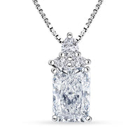 IGI Certified Luxuriant Lab Grown Diamond E-F VS 2.50 ctw Tiara Pendant Necklace in 950 Platinum 6 Grams 20 Inches