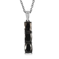 Shungite 1.70 ctw Pendant Necklace in Stainless Steel 20 Inches - Sticky add to cart bar