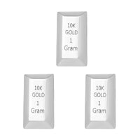 Set of 3 Bar in 10K White Gold 3.0 Grams
