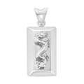 10K White Gold Dragon Bar Pendant Necklace (20 Inches) (1.80 g) - Sticky add to cart bar