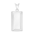 14K White Gold Bar Pendant Necklace (20 Inches) (2 g) - Sticky add to cart bar