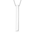 Bar Pendant Necklace in Rhodium Over Sterling Silver 11 Grams 20 Inches - Sticky add to cart bar