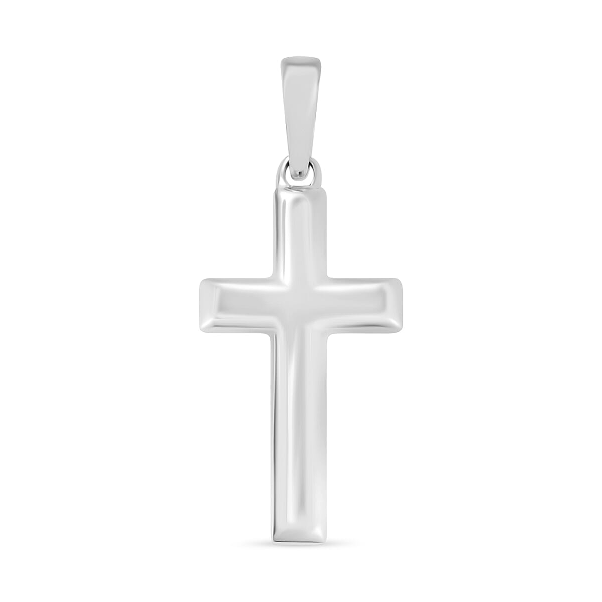Cross Pendant Necklace in 10K White Gold 1.70 Grams 20 Inches