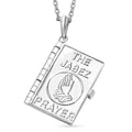 Prayer Pendant Necklace in Rhodium Over Sterling Silver 20 Inches 5.80 Grams - Sticky add to cart bar