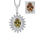AAA AAA Turkizite and Moissanite Pendant Necklace in Rhodium Over Sterling Silver 20 Inches 2.48 ctw and Moissanite Pendant Necklace in Rhodium Over Sterling Silver 20 Inches 2.48 ctw - Sticky add to cart bar