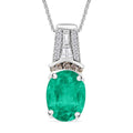 Luxoro AAA Turkizite, Natural Champagne and White Diamond Pendant Necklace in 14K White Gold 20 Inches 2.10 ctw - Sticky add to cart bar